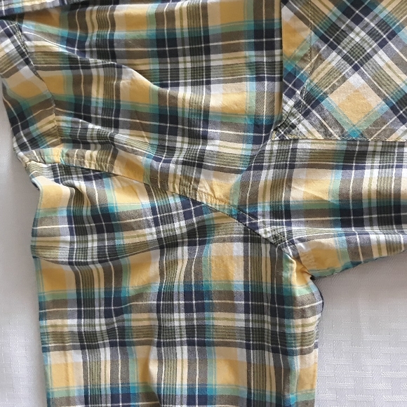 Carhartt men button up shirt long sleeve yellow plaid cotton size Large - Picture 6 of 11